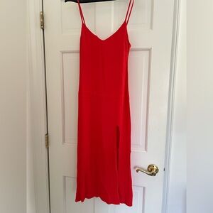 Reformation red midi slip dress - 0